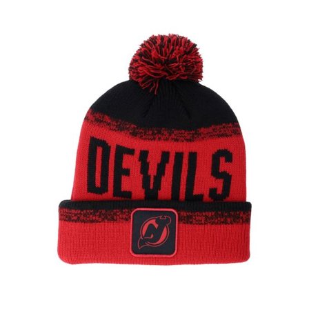 Fanatics - NHL Röd pom Beanie - New Jersey Devils Thrive Red/Black Pom @ Hatstore