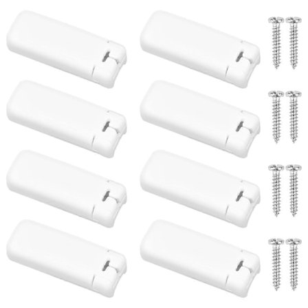 Pakke med 8 plisserede reservedele, spændebeslag, spændesko til spændte plisségardiner, til klæbende bagside g20241698301