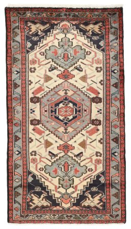 Hand Knotted Persian Hamadan Rug 81X153 Brown/Black
