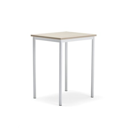 Biurko BORÅS PLUS, 700x600x900 mm, popielaty laminat, biały