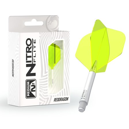 Nitro Flite - Integrated Flight and Shaft White & Yellow