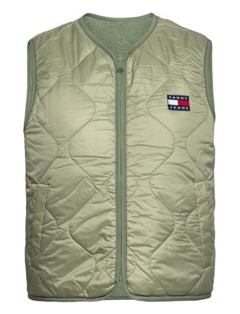 Tjw Reversible Sherpa Vest Vests Quilted Vests Grøn Tommy Jeans