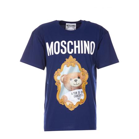 Moschino, T-Shirts Niebieski, Mężczyzna, Rozmiar: XL
