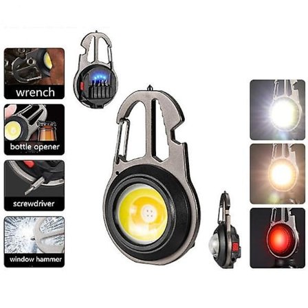 COB arbetslampa Ultra Mini Led Bright Light Ficklampa Nyckelring U