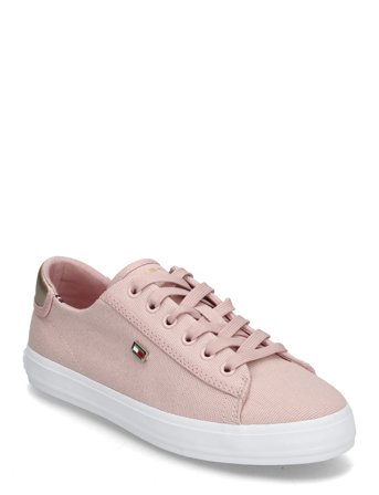 Vulc Canvas Lace Up Sneaker Pink Tommy Hilfiger