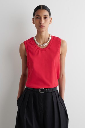 COS Women's Gathered Cotton Tank Top