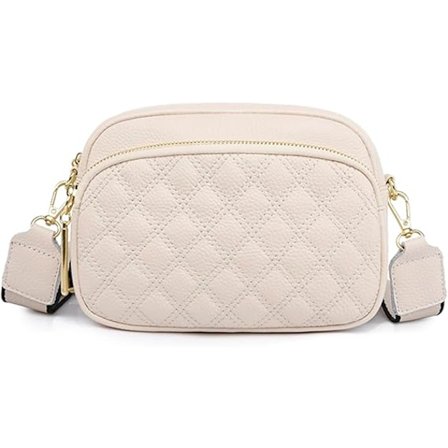Kamera crossbody väskor för kvinnor läder bred rem kamera handväska quiltad crossbody väska kvinnor kameraväska kvinnor crossbody väskor