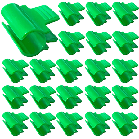 40 kpl Vihreitä Kasvihuoneen Kiinnikkeitä, Puutarhan Varjostusputken Kiinnikkeitä Kausivaihteleville Kasvien Tukirakenteille, Puutarhan Verkko, 