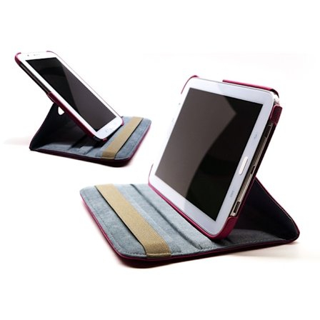 Redberry Rotating Fodral till Samsung Galaxy Note 8.0 N5100 (Magenta)