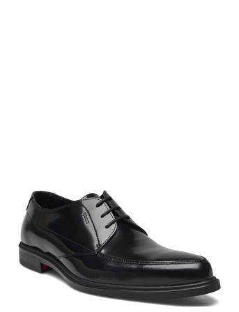 Kerr_Derb_Ablt Designers Business Laced Shoes Black HUGO