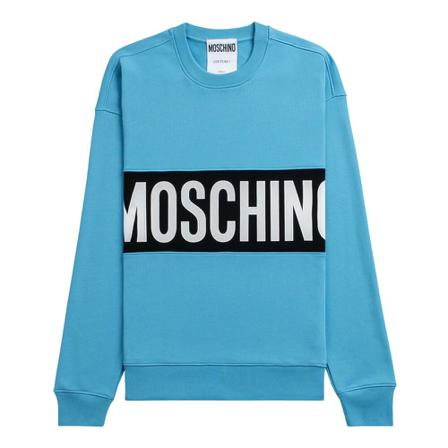 Moschino Logo Sweatshirt Blå, Herre