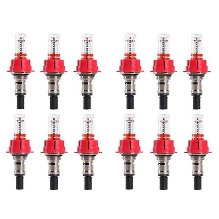 12 stk. Flowmåler til gulvvarmefordeler, visuel flowovervågningsregulator til gulvvarme