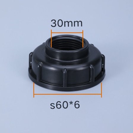 2 STK. IBC Tank Fittings Gevindlåg SORT 30MM