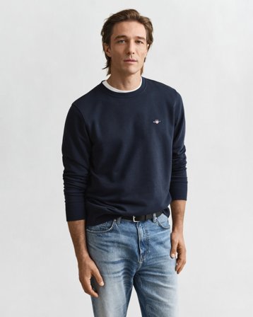 GANT Herren Rundhals-Sweatshirt (L) Blau