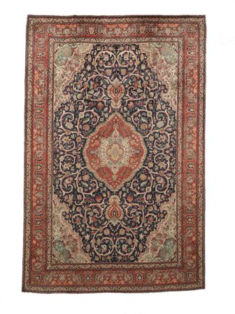 Tabriz Tæppe Orientalsk Brun/Mørkerød (Uld, Persien/Iran)