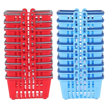 20 stk. Mini indkøbskurv med håndtag Miniature opbevaringskurv Mini hus tilbehør