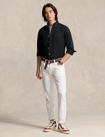 Polo Ralph Lauren Custom Fit Stretch Poplin Shirt - Black - S