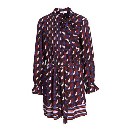 Suncoo Kjole in dark blue patterned Rød, Dame