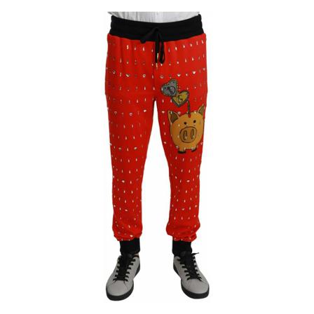 Dolce & Gabbana, Sweatpants Rood, Heren, Maat:XS