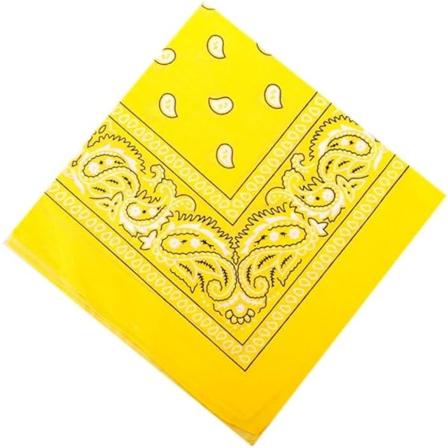 DIY Bandana/Tørklæde Gult firkant med mønster 56 x 56 cm kashmir