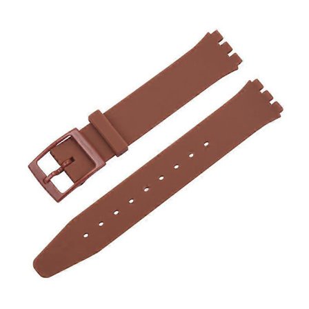 Ultratunt klockarmband Kompatibelt med Swatch Skin-rem Ersättningsstiftspänne 16 mm Silikongummiarmband Röd Marinblå Svart Vit Klockarmband brun