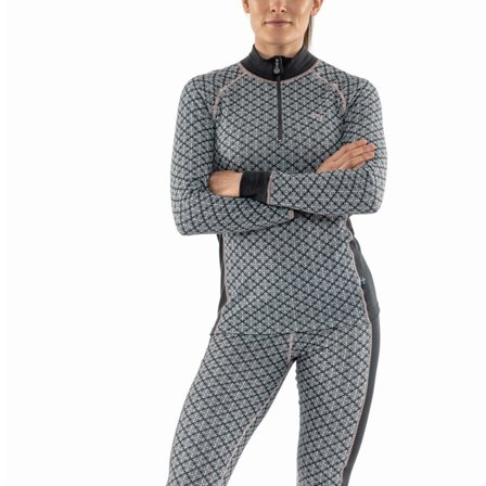 Termo Women's Half-zip Long Sleeve Women base layer tops Grey XS