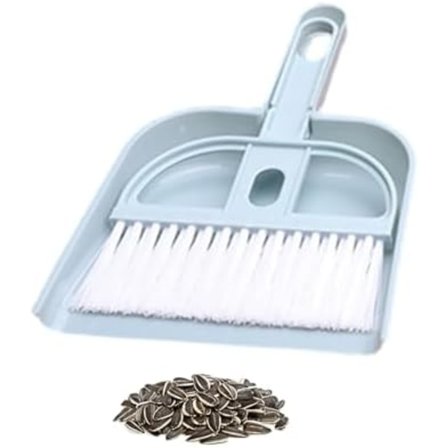 18x11,5x3cm Fejebakke og børstesæt, Lille fejebakke og børstesæt, Håndskovl og børste - Fejebakke og håndrengøringsbørste