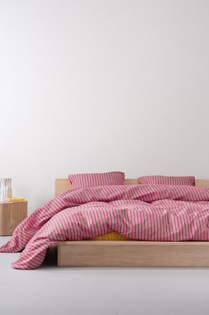 Jotex - Sengesett Dobbeltseng Økologisk Rosa/grønn - SIMA - Kjøp Dobbeltseng hos Jotex