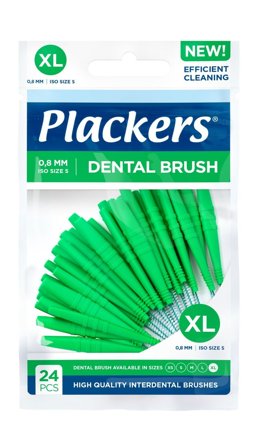 Plackers Dental Brush mellomromsbørste 0,8 mm XL, 24 stk
