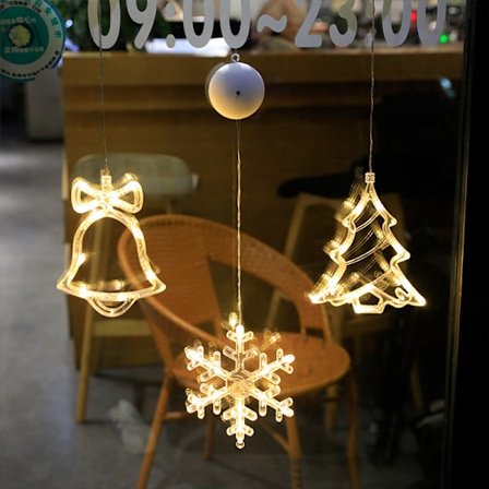 3 kpl LED-imuroidu joulupukki joulukuusi viisikärkinen tähtivalot