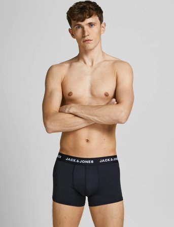 Jack & Jones Jacbase Microfiber Trunks 3-Pack Noos - Black - M