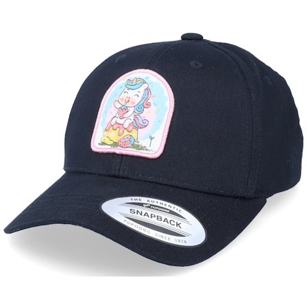 Kinder Unicorns - Schwarz adjustable Cap - Kinder Strawberry Unicorn Patch Black Adjustable @ Hatstore