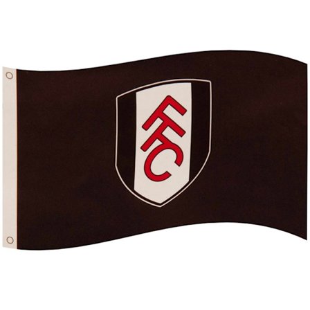 Fulham FC Crest Flag One Size Svart/Vit/Röd