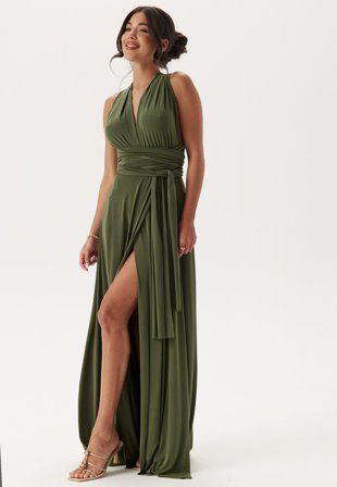 Goddiva-Multi Tie Maxi Dress Split-XXS (UK6)
