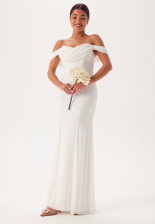 Goddiva-Chiffon Off Shoulder Maxi Dres-XXL (UK18)