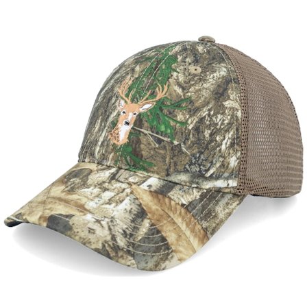 Wild Spirit - Camo trucker Caps - Deer Embroidery Realtree/Brown Trucker @ Hatstore