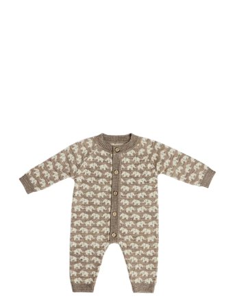 Jumpsuit, Square Knit, Merino Wool, Powder Beige Smallstuff