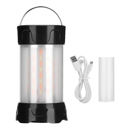 5W lampeskjerm laget av svart plast med håndtak for utendørs bruk, svært gjennomsiktig KLB