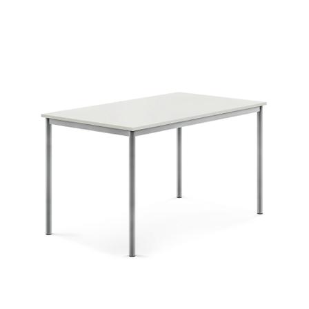 Tisch SONITUS, 1400x800x760 mm, Hochdrucklaminat grau, alugrau