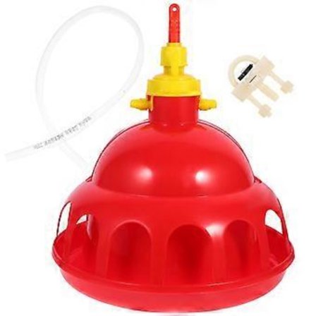 Siipikarjan juottojärjestelmä kaupalliseen maatalouteen lemmikkilinnuille kanoille punainen 35x39cm muovinen annostelija 1 pakkaus
