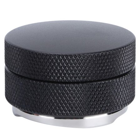 Rustfrit kaffemaskine tamper højdejusterbar fordeler nivellering værktøj tilbehør 58mm sort