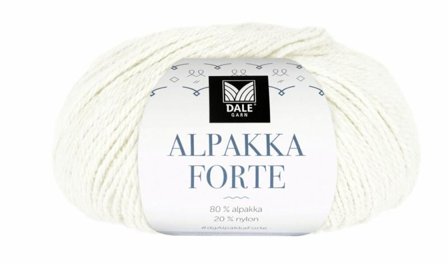 Dale Garn Alpakka Forte Hvit 717, 50g