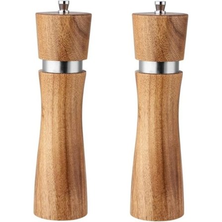 2-pack saltkvarnar set 2-pack chilipeppar- och saltkvarnset och akacia salt- och pepparkvarnkit med justerbar grovhet pepparkvarnar Hy