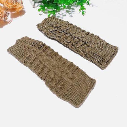 Unisex Strikket Fingerløse Vinterhansker Myke og Varme