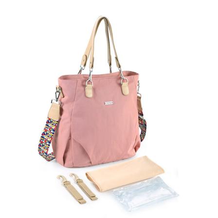 Skötväskor Mammaväska Mode One Shoulder Crossbody Vattentät Nylon Stor kapacitet Lotus Pink L