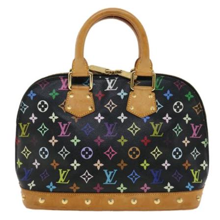 Louis Vuitton Vintage, Pre-owned Handbags Zwart, Dames, Maat:ONE Size,leer,multicolor