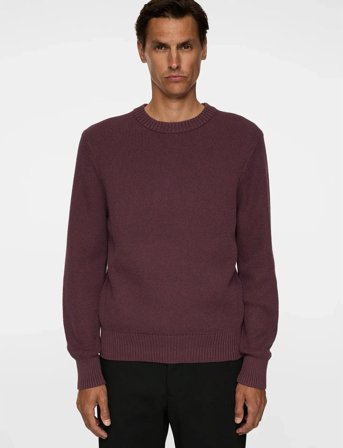 J. Lindeberg Oliver Structure Sweater - Burgundy - S