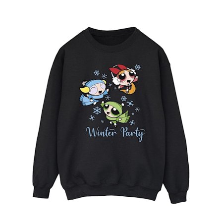 The Powerpuff Girls Mens Girls Winter Party Sweatshirt XL Svart