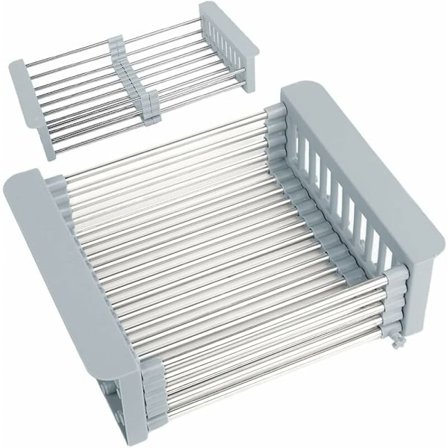 Laajennettava tiskialtaan kuivain, säädettävä tiskialtaan astiankuivain, säädettävä ruostumattomasta teräksestä valmistettu astiankuivain, 