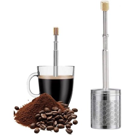 Kaffeinfuser av Press-typ, Kolvfilter för Bryggning, Rostfritt Stål Fransk Press Kaffe